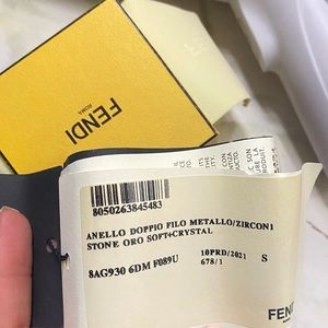 fendi ring size S